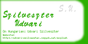 szilveszter udvari business card